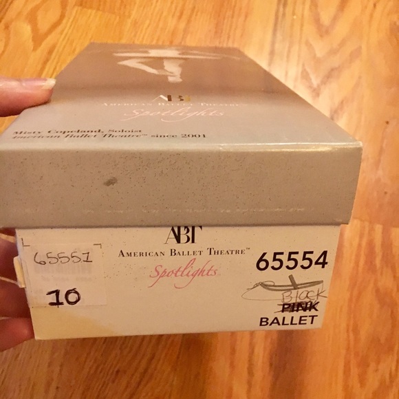 Black and Gold Glitter Ballet Shoes - Picture 6 of 8